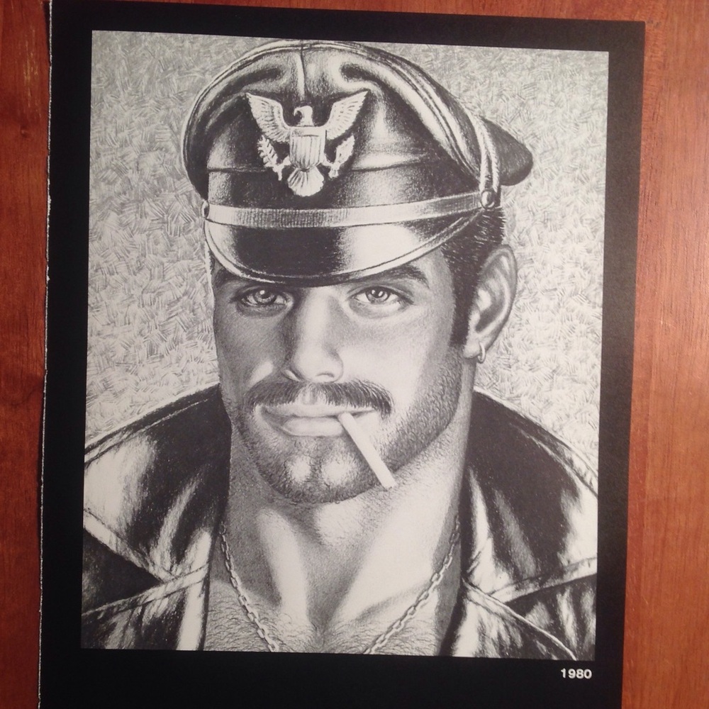 Art Page/Print from TOM of FINLAND Book - Retrospective #1  1988 "NIGHT"…